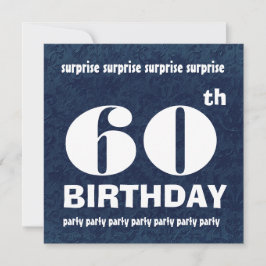 60:e Blå blå Födelsedagsfest i SURPRISE Inbjudningar
