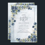 60:e Blommigten Dusty Blue Watercolor på födelseda Inbjudningar<br><div class="desc">Fira din 60-årsdag i stil med denna vackra 60-dagars Dusty Blue Guld Watercolor Blommigt-inbjudan! Med elegant, dammblått och eukalyptus blommigt botaniskt inslag och ett dammigt blått ram mot en unik vattenfärgsbakgrund, är det säkert att den här inbjudan kommer att blända dina gäster. Dessutom kan du anpassa detaljerna i party med...</div>