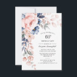 60:e Blommigten på födelsedagen Dusty Blue Rosa Inbjudningar<br><div class="desc">Skicka inbjudningarna till den kommande milstolpen party med våra Modern Pastel Rosa Indigo Blue Watercolor-anteckningskort för Blommigt av . Den har en vacker botanisk vattenfärgsblomning. Anpassa bara detaljerna i party genom att klicka på anpassningsknappen om du vill ordna om och formatera stil och placera texten. TIP: Lägg till våra kompletterande...</div>