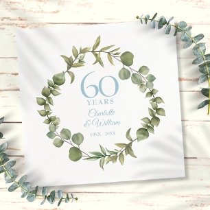 60:e Bröllop-årsdagen för diamantdagen Greenery Ga Pappersservett