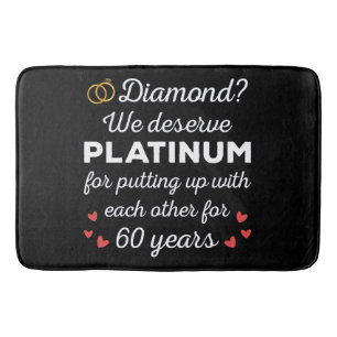 60:e Bröllop-årsdagen I - Diamond Funny Couple Badrumsmatta