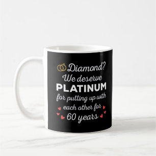 60:e Bröllop-årsdagen I - Diamond Funny Couple Kaffemugg