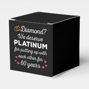 60:e Bröllop-årsdagen I - Diamond Funny Couple Presentaskar