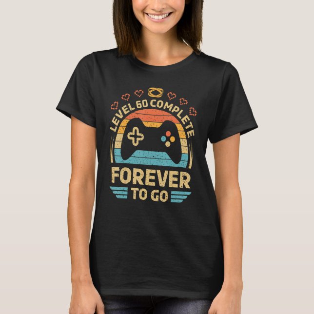 60:e Bröllop-årsdagen videospelsnivå 60 komp T Shirt (Framsida)