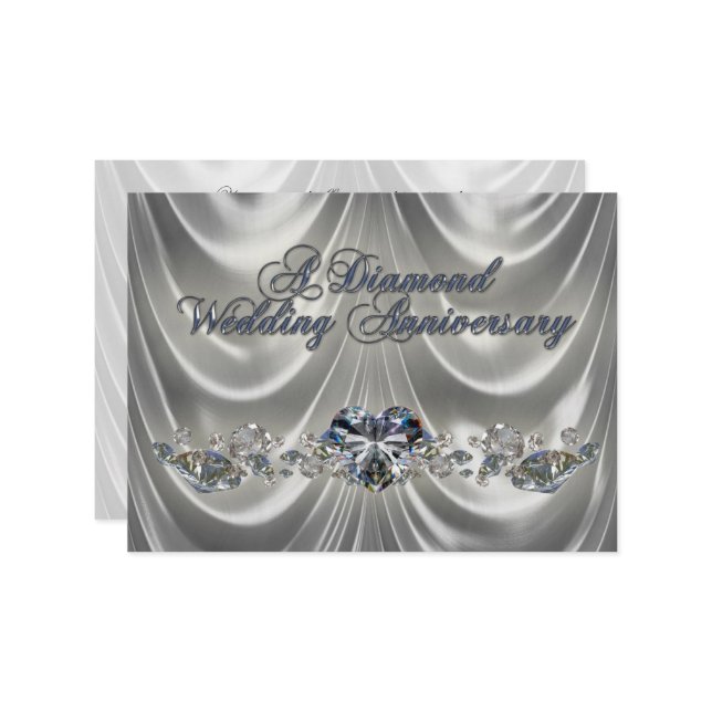 60:e Bröllop-årsjubileet för inbjudan (Fram/Back In Situ)