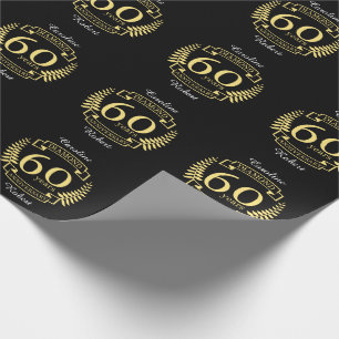 60:e Bröllop-gulten med diamanter Presentpapper
