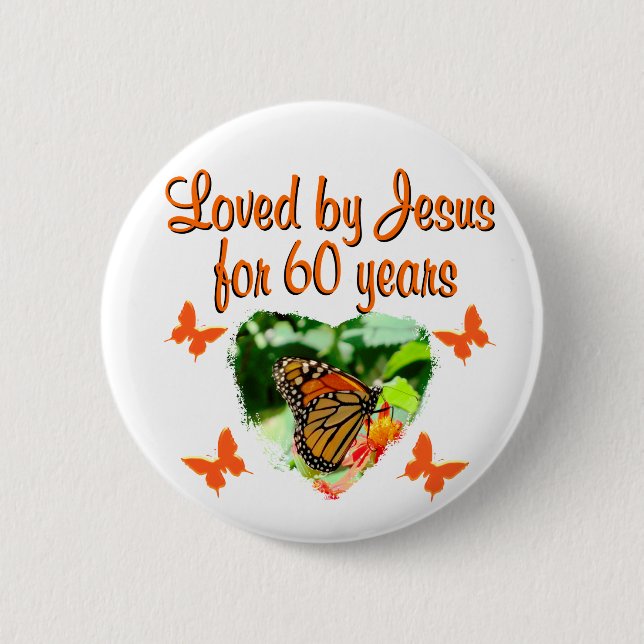 60:E BUTTERFLISKA BIRTHDAY-UTFORMNING KNAPP (Framsida)