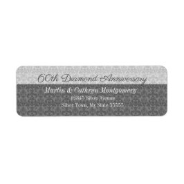 60:e diamantårsdagen Damask Adress Returadress Etikett