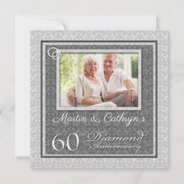 60:e diamantdagen med Photo Party Inbjudningar