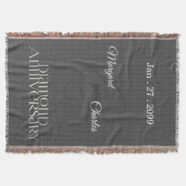 60:e Diamond Bröllop-årsdagen | Anpassningsbar-kna Filt