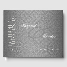 60:e Diamond Bröllop-årsdagen Foto Party Gästböcker