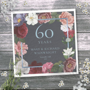 60:e Diamond Bröllop-årsdagen Land Ro Pappersservett