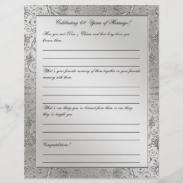 60:e Diamond Bröllop-årsdagen Letterhead