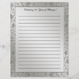 60:e Diamond Bröllop-årsdagen Letterhead
