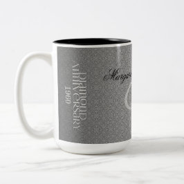 60:e Diamond Bröllop-årsdagen Silver Damask Mugg