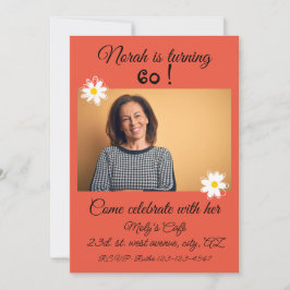 60:e Eleganten på födelsedagen och livfull inbjuda Inbjudningar