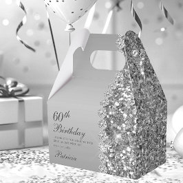 60:e Eleganten Silver födelsedag Presentaskar