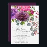 60:e Elegantens Blommigt 60:e födelsedagen Inbjudningar<br><div class="desc">60:e födelsedagsinbjudan för 60:e Blommigten för Elegant har en snyggt vattenfärgsblombouquet i rosa,  lila och burgundy med grönt. Lägg bara till anpassningsbarna för din sextioårsinbjudan. Personlig genom att redigera texten i textrutorna. Designad av ©Evco Studio www.zazzle.com/store/evcostudio</div>
