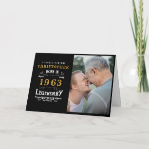 60:e födelsedag 1963 Fotomall Förklaring Kort