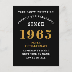 60:e födelsedag 1965 Svarta Guld Vykort