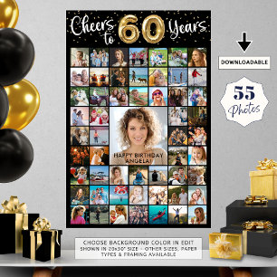 60:e födelsedag 55 fotosamlingstekar till år poster
