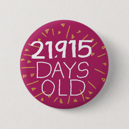 60:e födelsedag 60 år i dag 60:e knapp