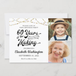 60:e födelsedag 60 ÅR I SKAPAR svarta Guld in Inbjudningar