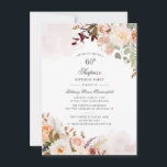 60:e födelsedag Blommigt Greenery Surprise Party Inbjudningar<br><div class="desc">Botanisk Pastel-Blommigt 60:e Födelsedagsfest inbjudan-vykort som du enkelt kan anpassa med dina party-uppgifter genom att klicka på knappen "Anpassa". Modern blommigt bouquet har en bra och modern typografi. Perfekt för en inbjudan till en överraskningsfest för en milstolpe i firande</div>
