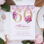 60:e födelsedag Blommigt Rosa Guld Glitter Inbjudningar<br><div class="desc">Luxi 60:e födelsedag Blommigt Rosa Guld Glitter inbjudan. Enkel att anpassa. Matchningsprodukter finns i Luxury Vuxen Peonies Birthday Collection.</div>