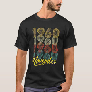 60:e födelsedag Distress november 1960 Gåvor 60 år T Shirt