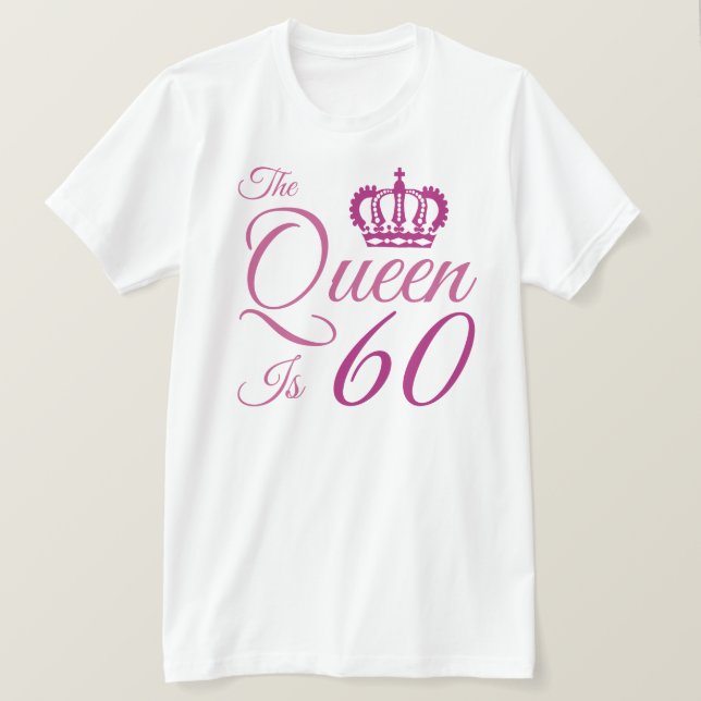 60:e födelsedag drottning t shirt (Design framsida)