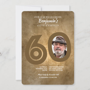 60:e födelsedag - fotoinbjudan inbjudningar