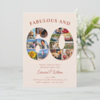 60:e födelsedag Fotokollage Elegant och tidslös