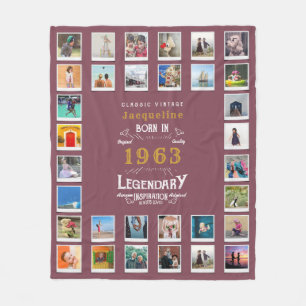 60:e födelsedag Fotomall Mor farmor Fl Fleecefilt