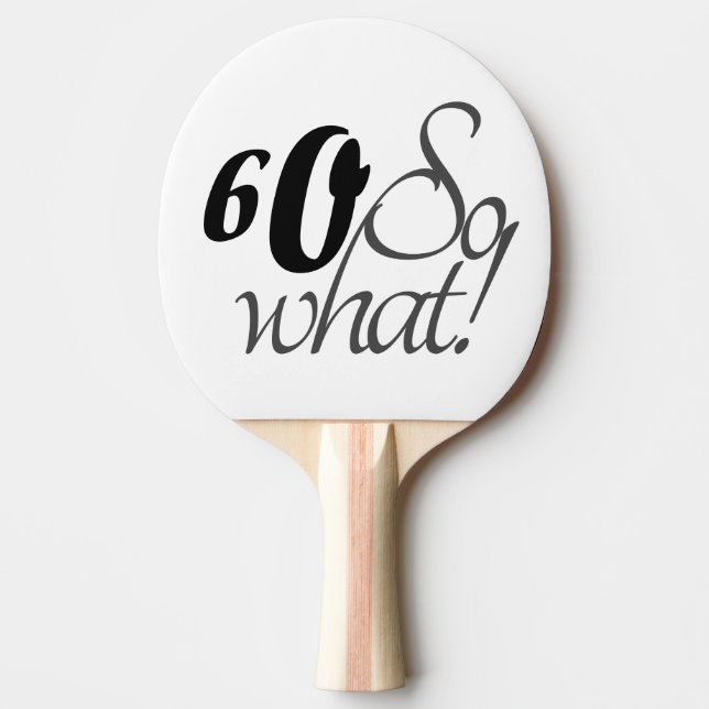 60:e födelsedag Funny inspirationsofferttypografi Pingisracket (Framsidan)
