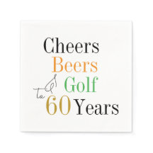 60:e födelsedag Golf Cheers Öl Minimal Party