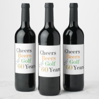 60:e födelsedag Golf Cheers Öl Minimal Party