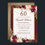 60:e födelsedag Guld Burgundy-inbjudan till Blommi Inbjudningar<br><div class="desc">Fler inbjudningar till Blommigt i Söt i Little Bayleigh Store!</div>