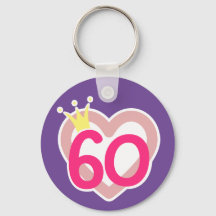 60:e födelsedag Heart Princess Krona Rosa