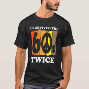 60:e födelsedag Hippie Fredssymbol jag Överlevt 6: T Shirt