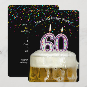 60:e födelsedag i Party Inbjudningar