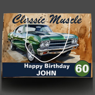 60:e födelsedag, klassisk muskelbil Stor giftsäck