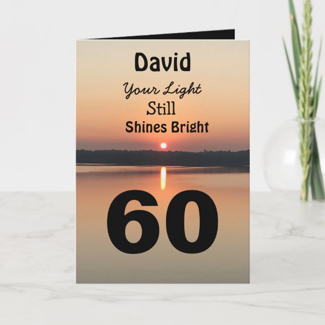60:e födelsedag Ljuset fortfarande sfinar ljus Kort (Framsida)