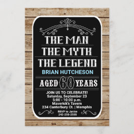 60:e födelsedag mannen, myten, Legend 60 YRS Inbjudningar