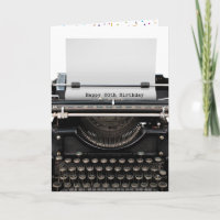 60:e födelsedag med Retro-skrivmaskin