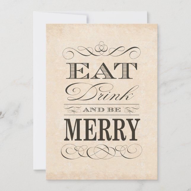 60:e födelsedag Minndag Party Ät Drick och var Mer Inbjudningar (Framsida)