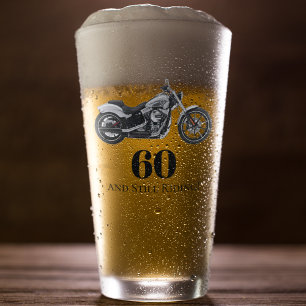 60:e födelsedag Motorcykel Tema Coola Party Glaskopp