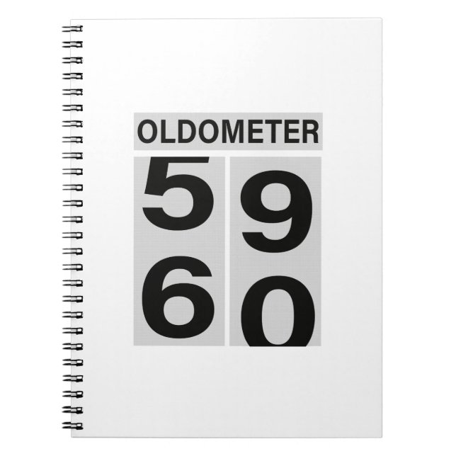 60:e födelsedag OLDOMETER Anteckningsbok (Framsidan)