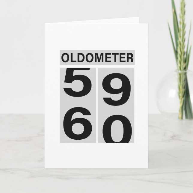 60:e födelsedag OLDOMETER Kort (Framsida)