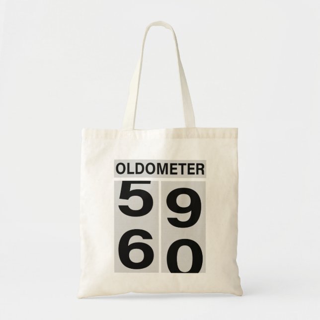 60:e födelsedag OLDOMETER Tygkasse (Framsidan)